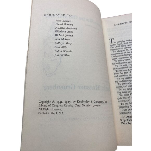 Favorite Stories Old And New By Sidonie Matsner Gruenberg Revised Edition 1955 H - Picture 4 of 15